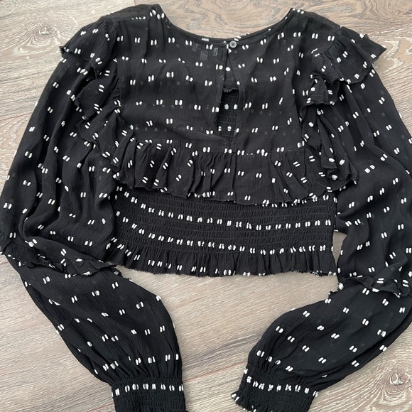 Blue Life black and white polka dot top - Picture 6 of 7